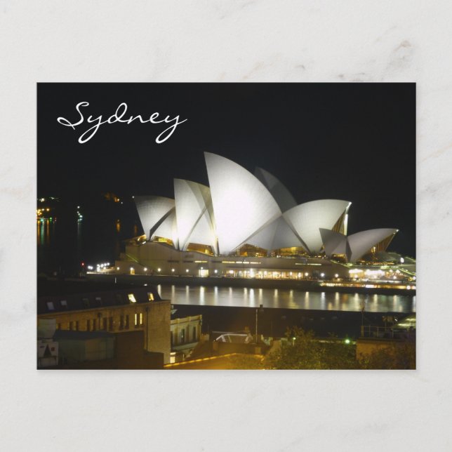 sydney night house postcard (Front)