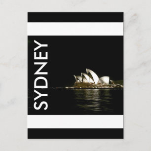 sydney night lines postcard