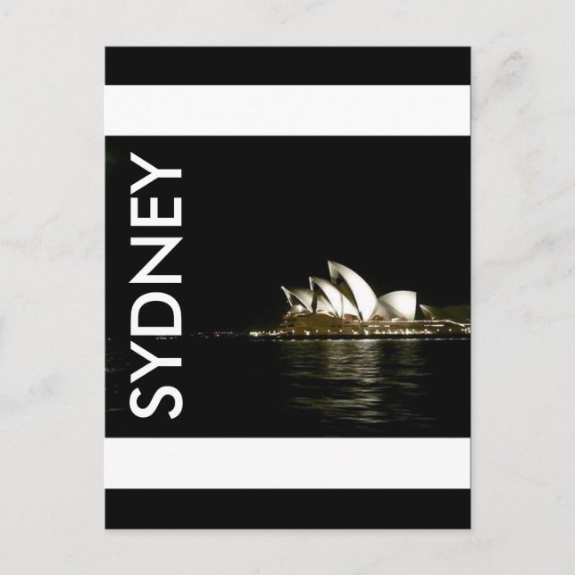 sydney night lines postcard (Front)