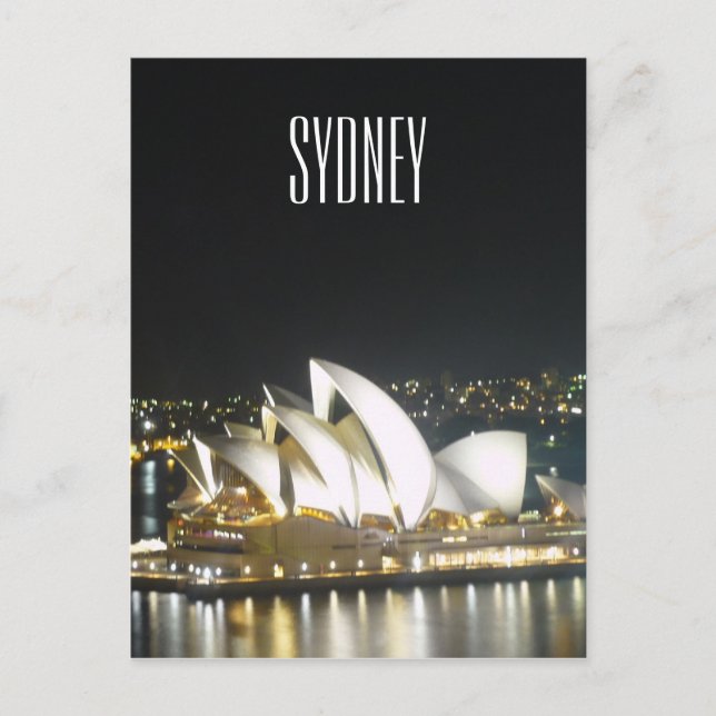 sydney night opera house postcard (Front)