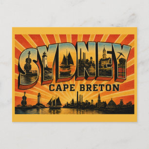 Sydney Nova Scotia Island Heart Postcard