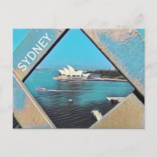 sydney opera art postcard (Front)