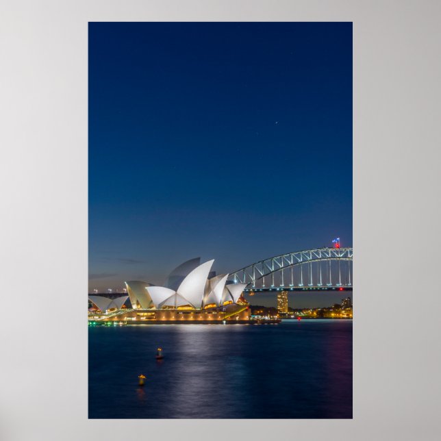 Sydney Opera at night Poster (Front)