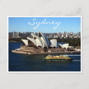 sydney opera ferry postcard