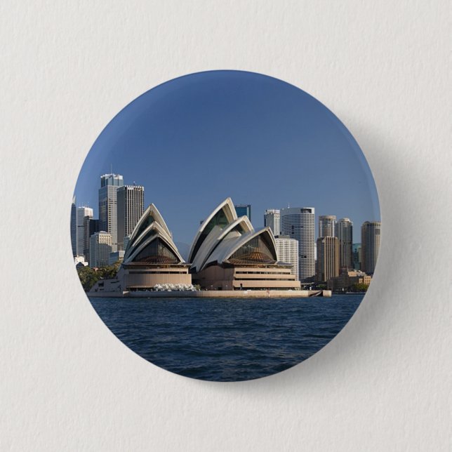 Sydney Opera House 2 Inch Round Button (Front)