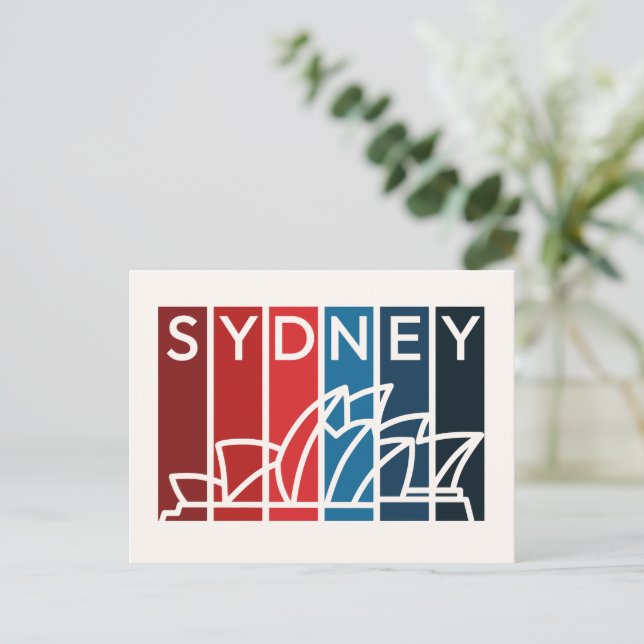 Sydney Opera House Abstract Art Postcard (Standing Front)