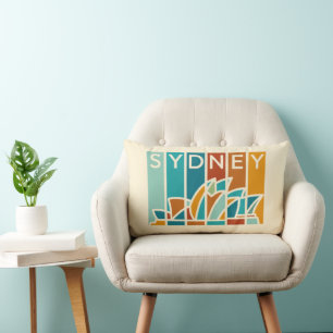Sydney Opera House Abstract for Travel Enthusiasts Lumbar Pillow