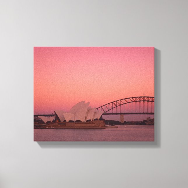 Sydney Opera House and Harbour, New South Canvas Print (Front)