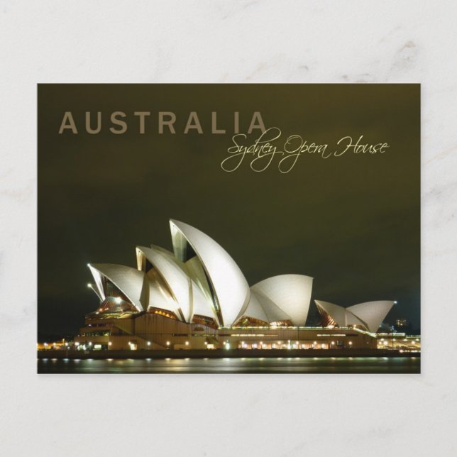 Sydney Opera House at night Postcard (Front)
