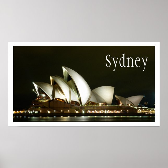 Sydney Opera House at Night Poster (Front)