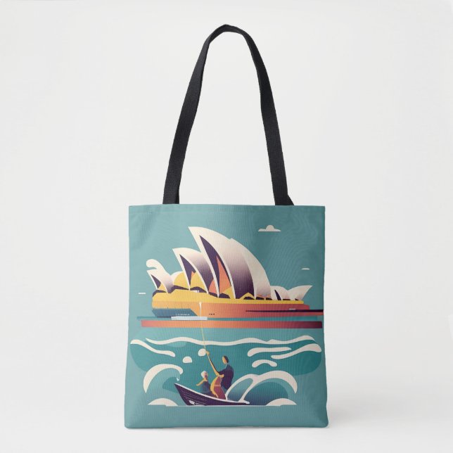 Sydney Opera House Australia painting souvenir Tote Bag (Front)