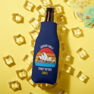 Sydney Opera House Australia Trip Custom Blue Bottle Cooler