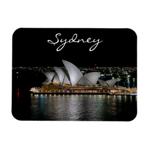 Sydney Opera House by Night, Australia, Photo Magnet