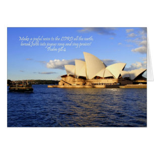 Sydney Opera House Card with Bible verse