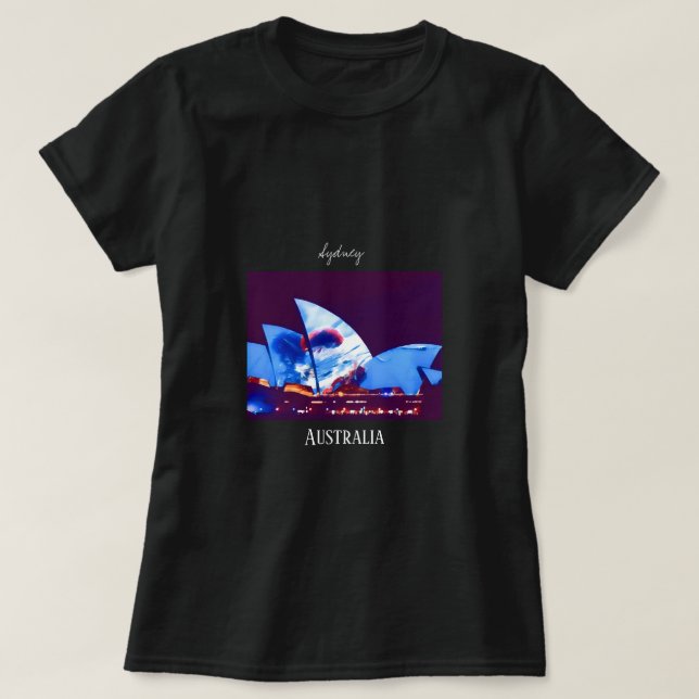 Sydney Opera House colourful Australia T-Shirt (Design Front)