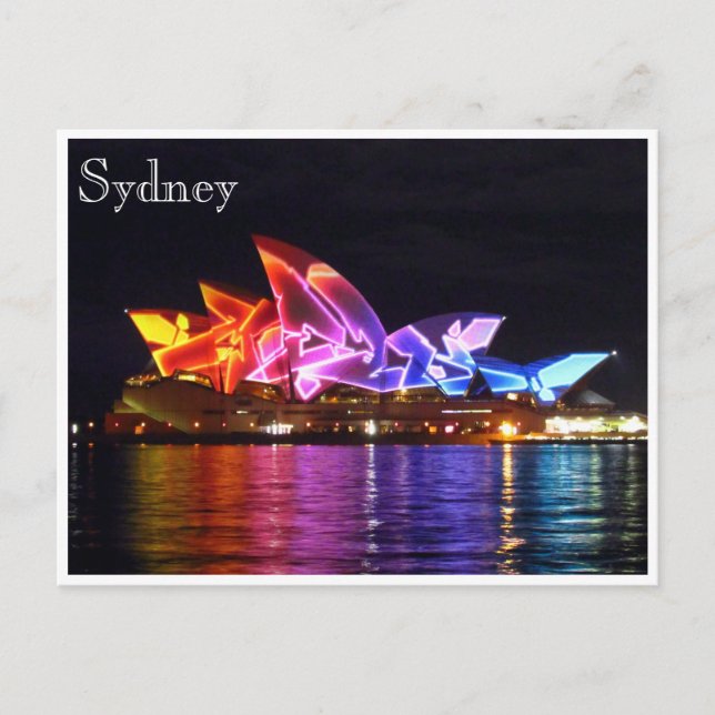 sydney opera house electric postcard (Front)