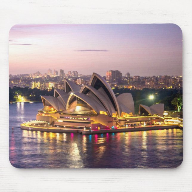 Sydney Opera House in the Evening Mouse Pad (Front)