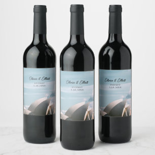 Sydney Opera House Wedding Personalized Wine Label