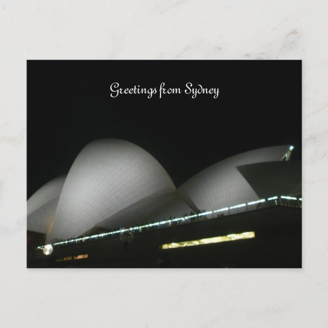 sydney opera night postcard (Front)