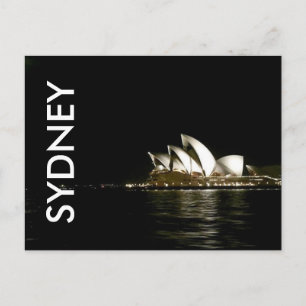 sydney opera night postcard