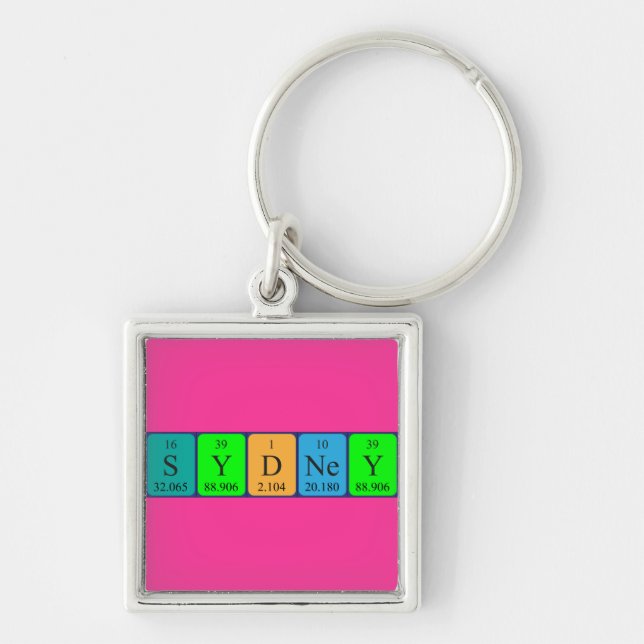 Sydney periodic table name keyring (Front)