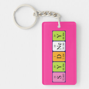 Sydney periodic table name keyring