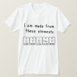 Sydney periodic table name shirt