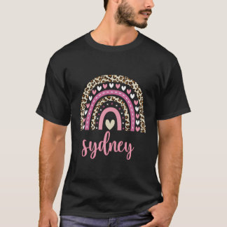 Sydney Rainbow Leopard Personalized Sydney Birthda T-Shirt
