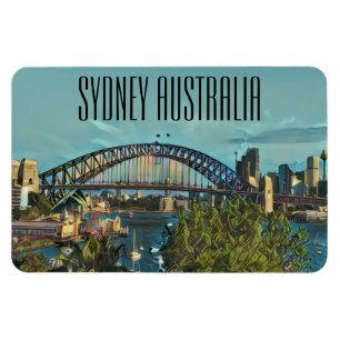 sydney skyline australia magnet