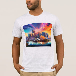 Sydney Skyline Graffiti Art  T-Shirt