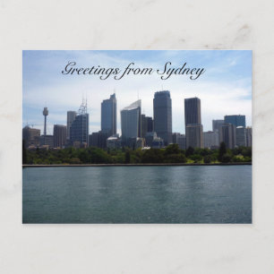 sydney skyline greetings postcard
