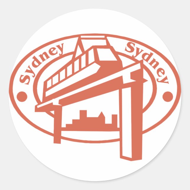 Sydney Stamp Classic Round Sticker (Front)