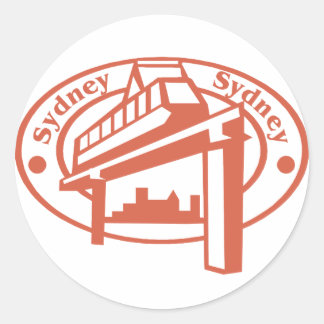Sydney Stamp Classic Round Sticker