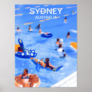Sydney Summer pools swimming travel wall decor