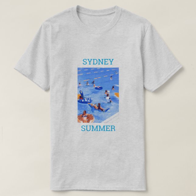 Sydney Summer swimming pool Australia travel T-Shirt (Design Front)