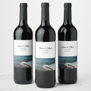Sydney Wedding Favour Personalized Wine Label