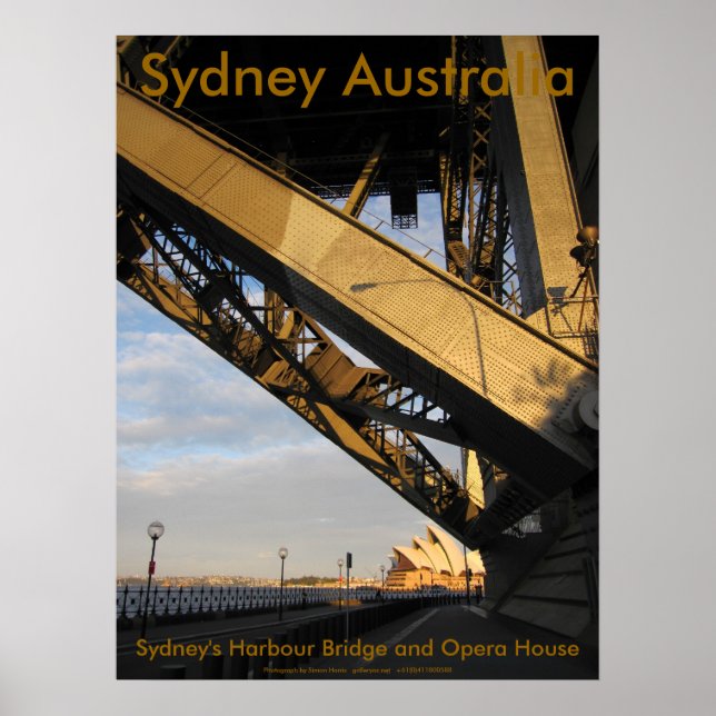 Sydney's Harbour Bridge and Opera House Poster (Front)