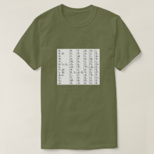 SYLLABE CHÉROKIE Unisex T-shirt vert kaki