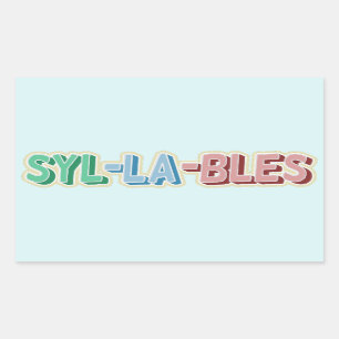Syllables topography sticker