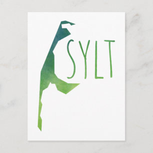Sylt Map Postcard