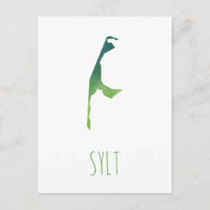 Sylt Map Postcard