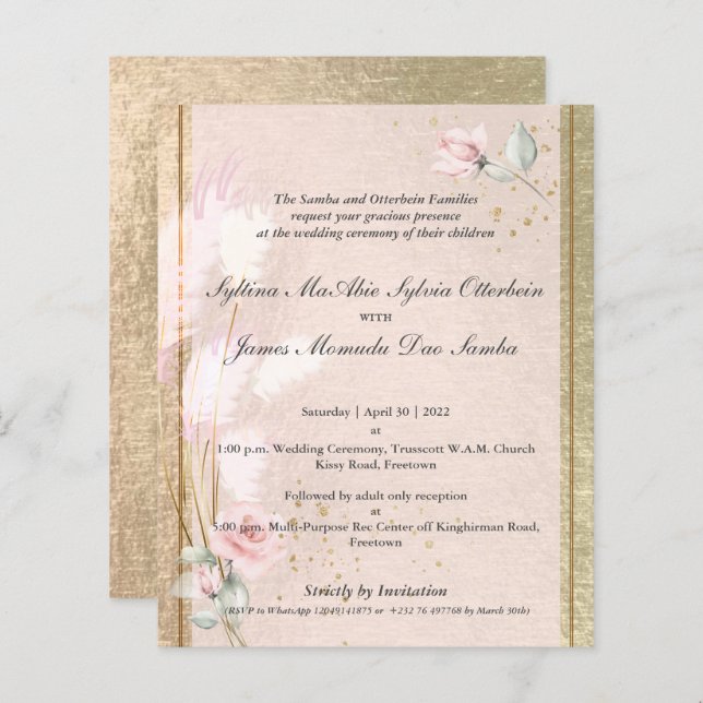 Syltina Custom 5c Luxury Pink Pampas Grass (Front/Back)