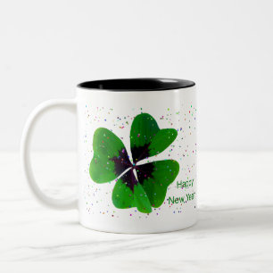 Sylvester New Year's Day Annual Financial Statemen Two-Tone Coffee Mug