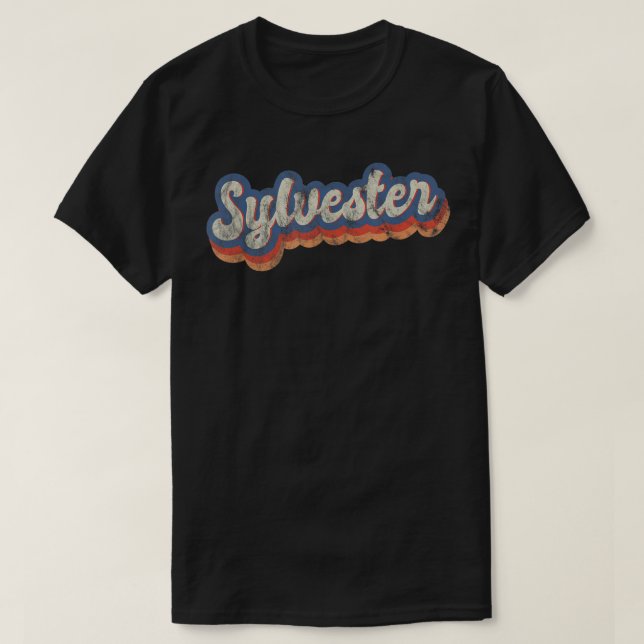Sylvester Personalized Name Shirt Custom Lettering (Design Front)