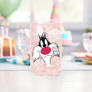 SYLVESTER™ Red Nose Face Can Glass