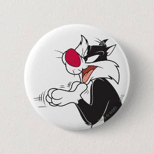 SYLVESTER™ Rubbing Paws 2 Inch Round Button
