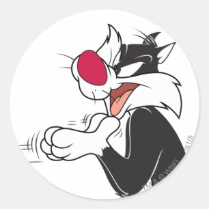 SYLVESTER™ Rubbing Paws Classic Round Sticker