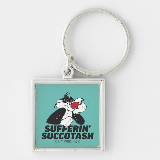 SYLVESTER™ "Sufferin' Succotash" Sulking Keychain (Front)