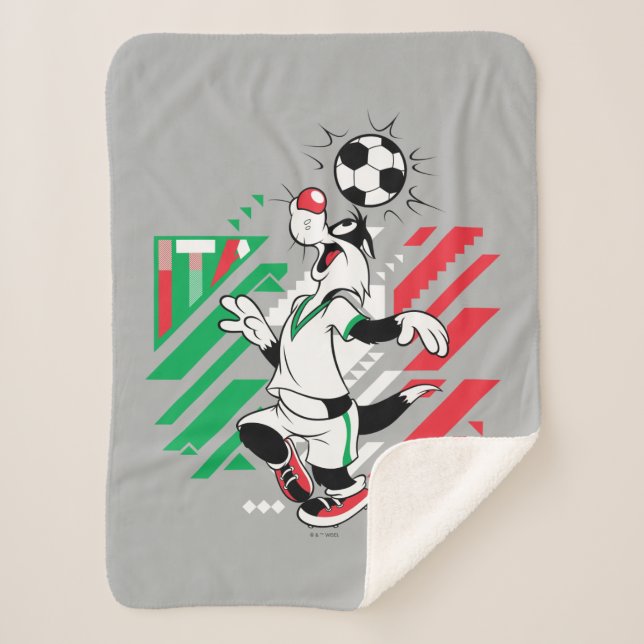 SYLVESTER™ Team Italy Soccer Graphic Sherpa Blanket (Front)
