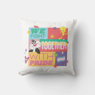 SYLVESTER™ & TWEETY™  We Fight Together With Pride Throw Pillow